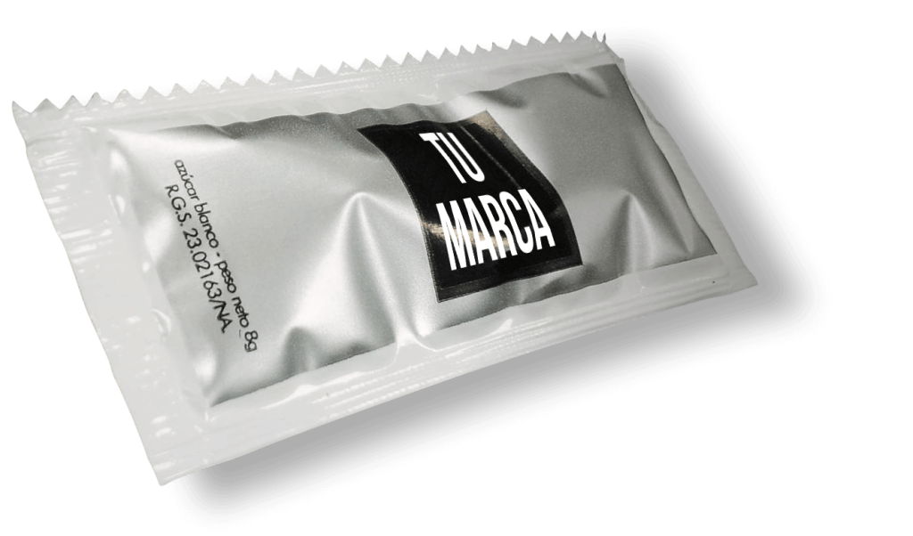 Sobre de azúcar con tu marca